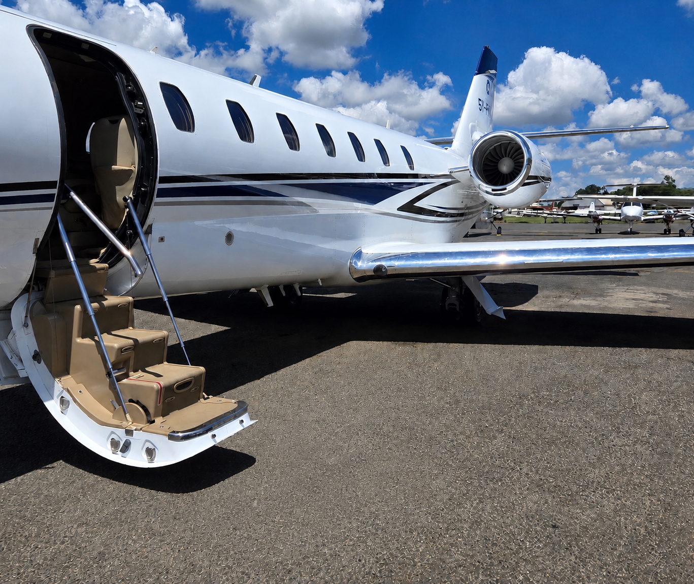 Cessna Citation Sovereign private jet on the apron